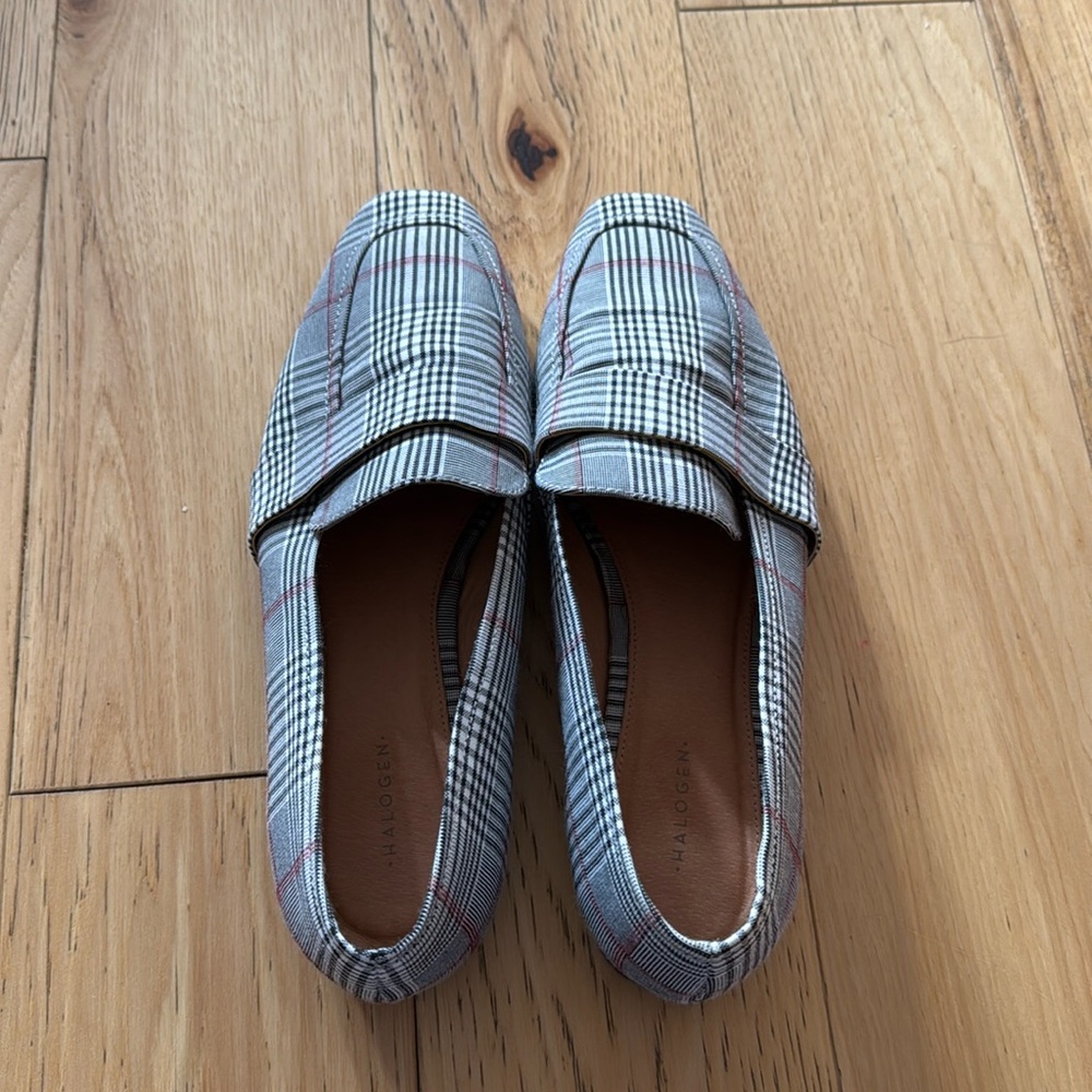 Plaid Halogen Loafers Size 10